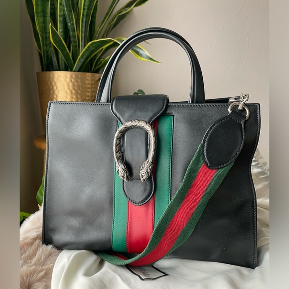 Gucci Handbags - Authentic Gucci Web Dionysus Top Handle Handbag